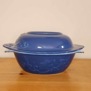 Pfaltzgraff Lidded Casserole Dish Deep Blue 2 Qt Oval Baker Weir In Your Kitchen